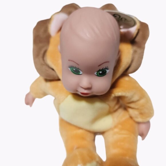 Busch Gardens Baby Doll Lion Costume 10 Inch Plush Stuffed Animal Toy Green Eyes - Picture 5 of 6